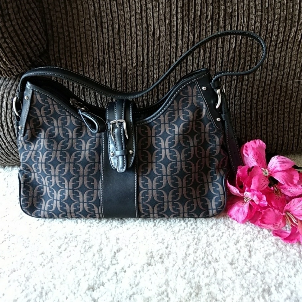 Fossil Black and Brown Patterned Bag